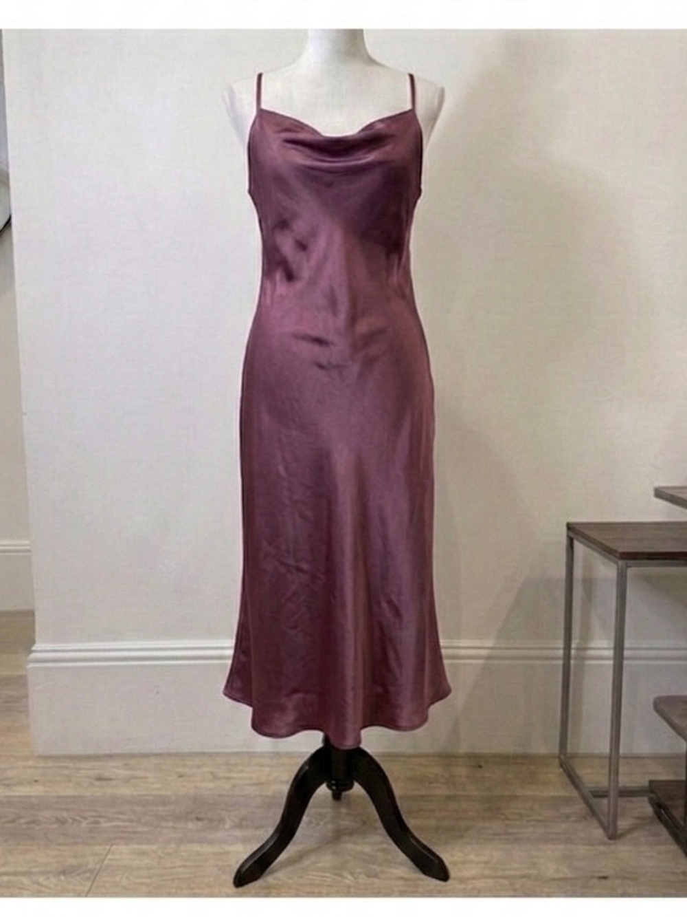 Show Me Your MuMu Verona Cowl Dress Dusty Plum Luxe Satin